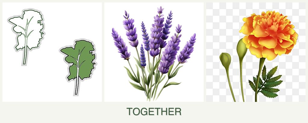 Can you plant kale, lavender and marigolds together?