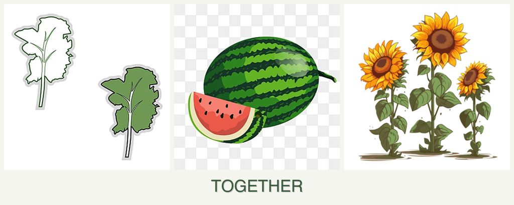 Can you plant kale, melons and sunflowers together?