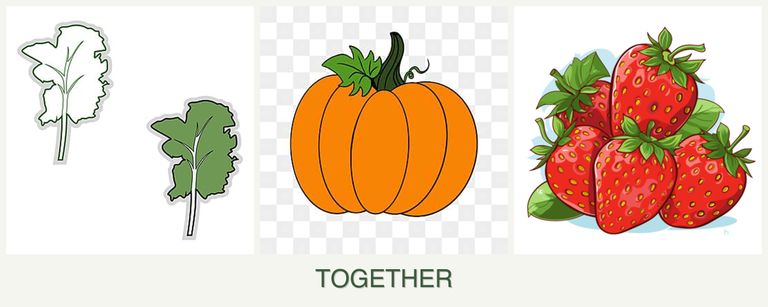 Can you plant kale, pumpkin and strawberries together?
