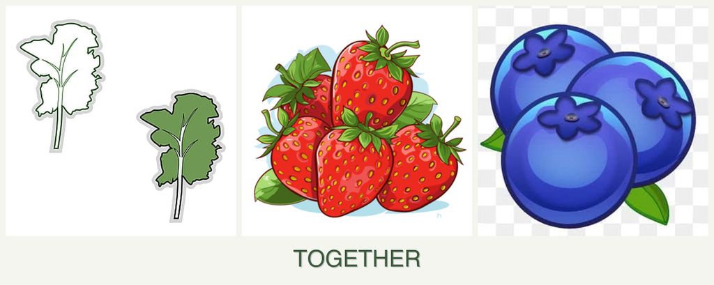 Can you plant kale, strawberries and blueberries together?