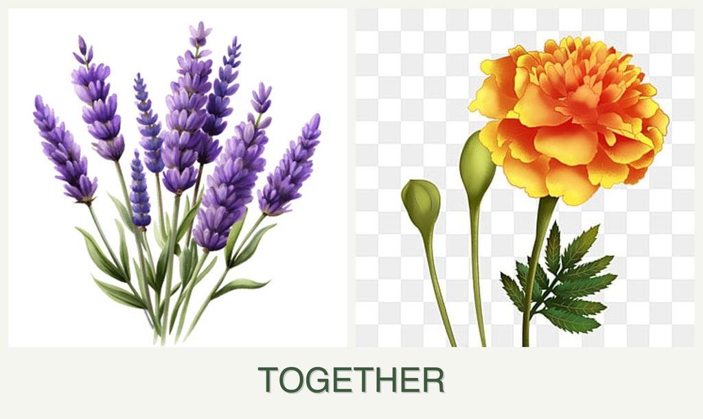 Can you plant lavender and marigolds together?