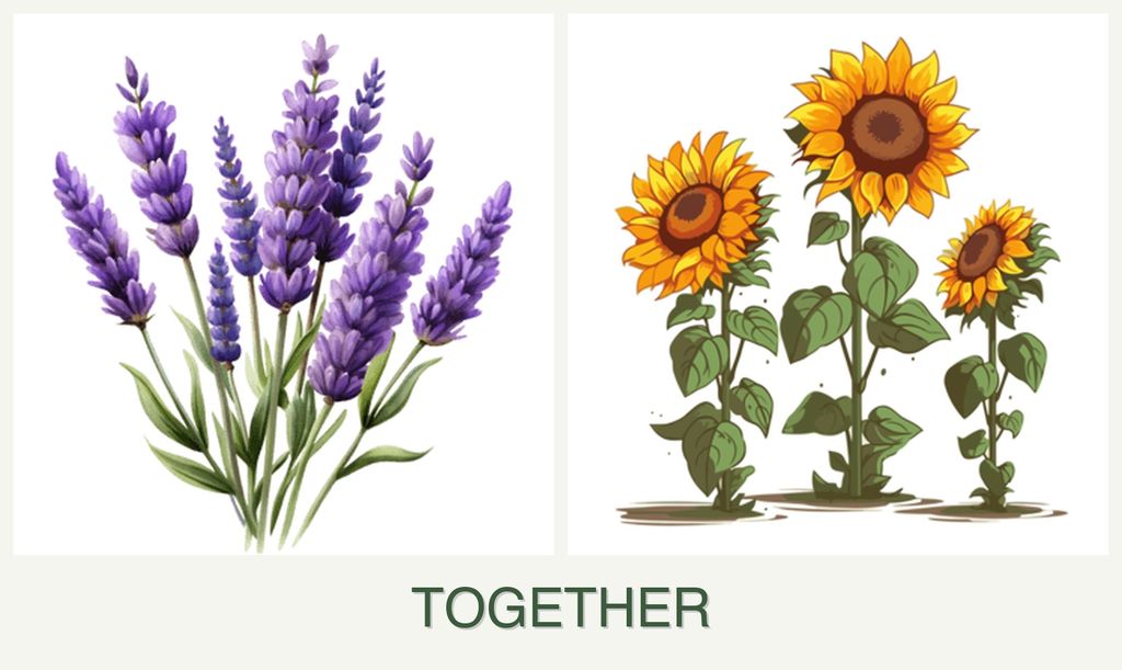 Can you plant lavender and sunflowers together?