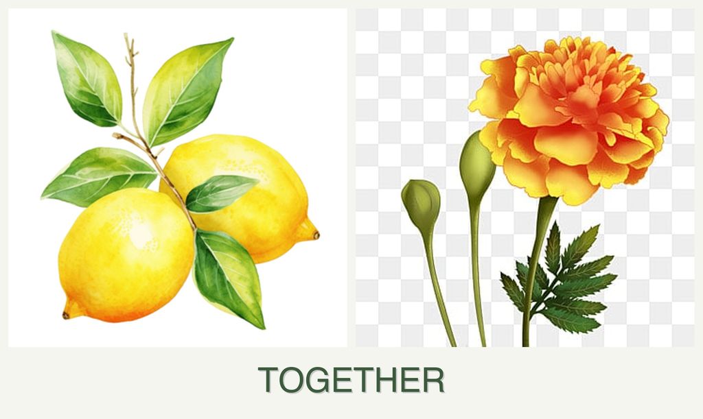 Can you plant lemons and marigolds together?