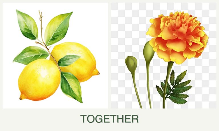 Can you plant lemons and marigolds together?