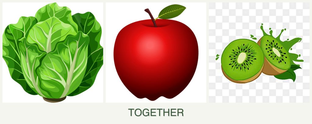 Can you plant lettuce, apples and kiwi together?