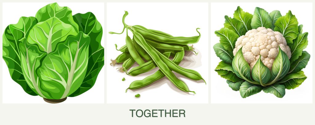 Can you plant lettuce, beans and cauliflower together?