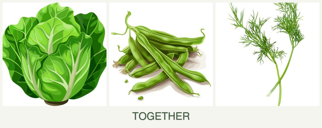 Can you plant lettuce, beans and dill together?