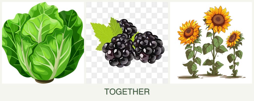 Can you plant lettuce, blackberries and sunflowers together?