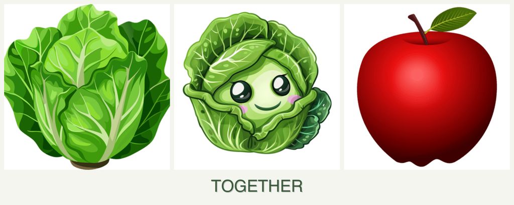 Can you plant lettuce, cabbage and apples together?