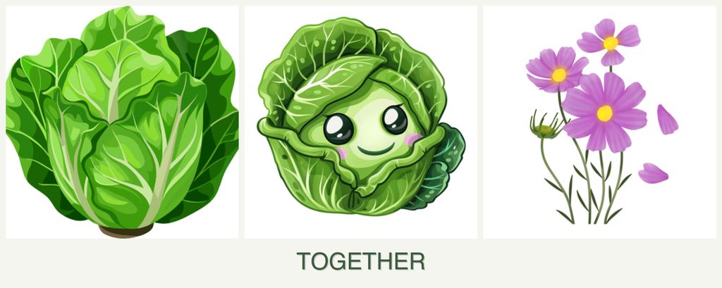 Can you plant lettuce, cabbage and cosmos together?