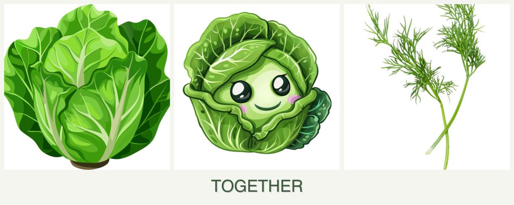 Can you plant lettuce, cabbage and dill together?