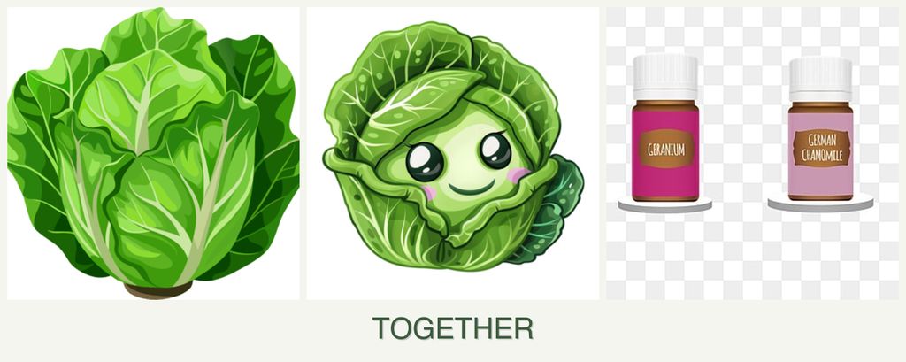 Can you plant lettuce, cabbage and geraniums together?