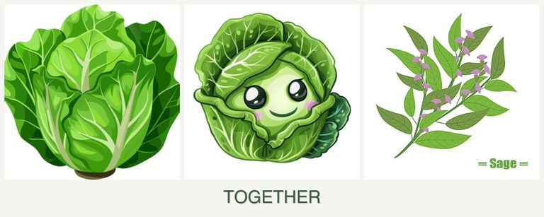 Can you plant lettuce, cabbage and sage together?