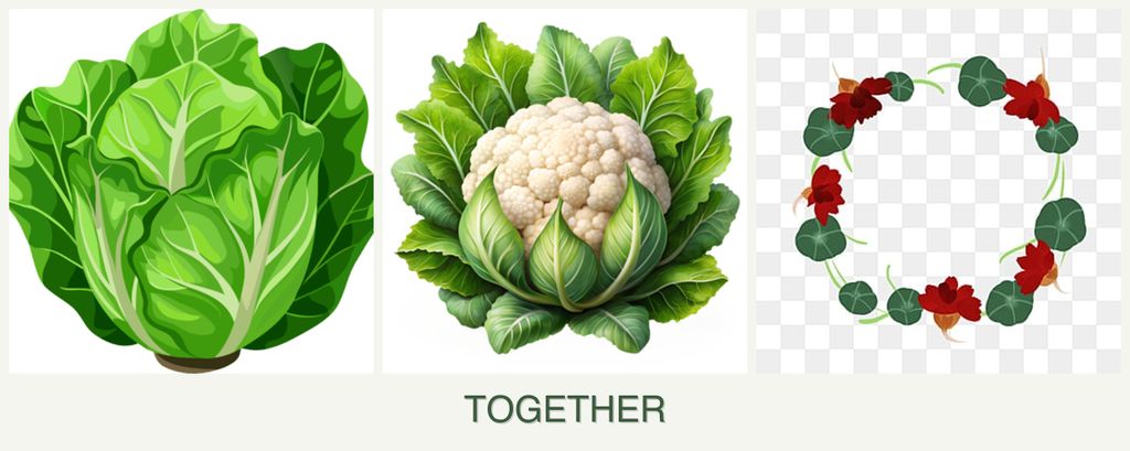 Can you plant lettuce, cauliflower and nasturtiums together?