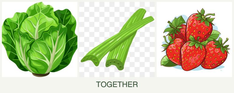 Can you plant lettuce, celery and strawberries together?
