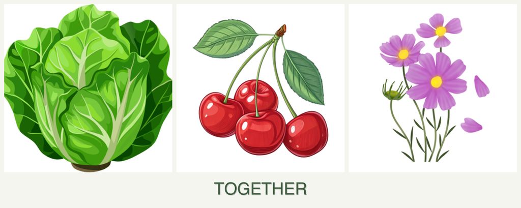 Can you plant lettuce, cherries and cosmos together?