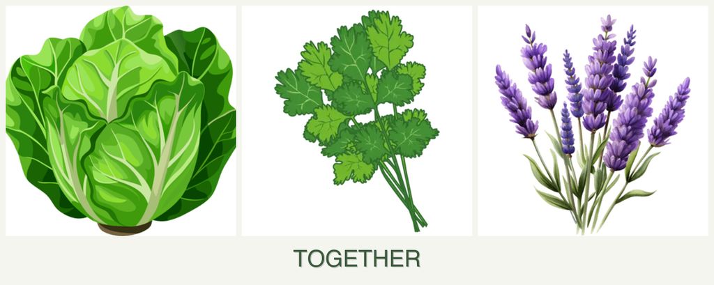 Can you plant lettuce, cilantro and lavender together?