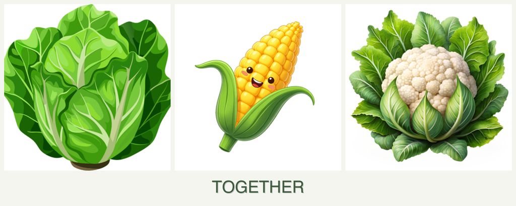 Can you plant lettuce, corn and cauliflower together?