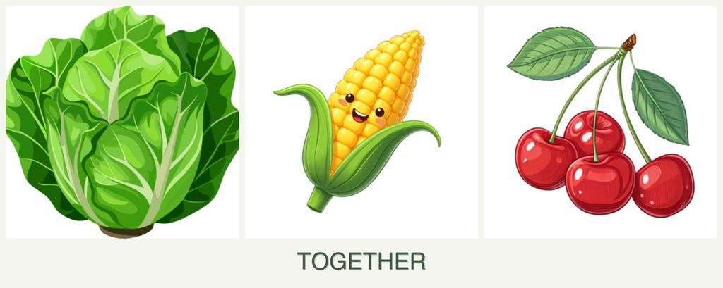Can you plant lettuce, corn and cherries together?