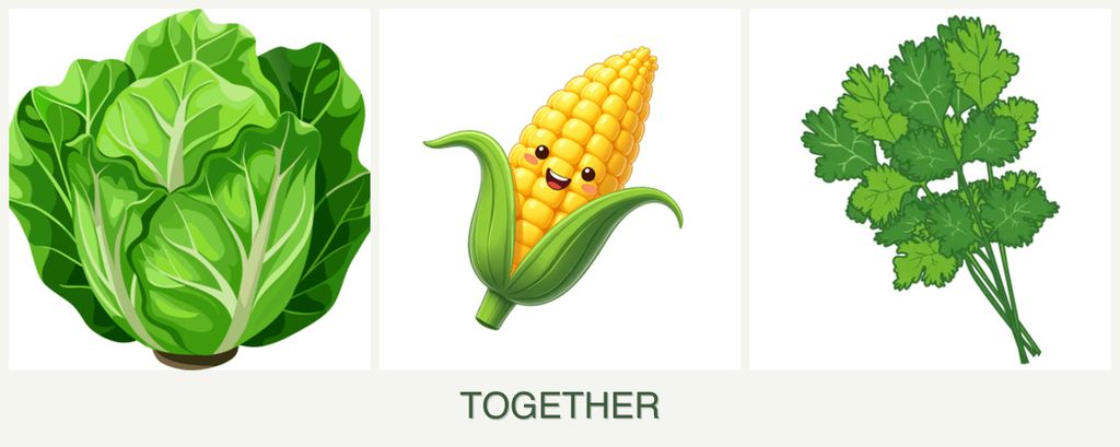 Can you plant lettuce, corn and cilantro together?