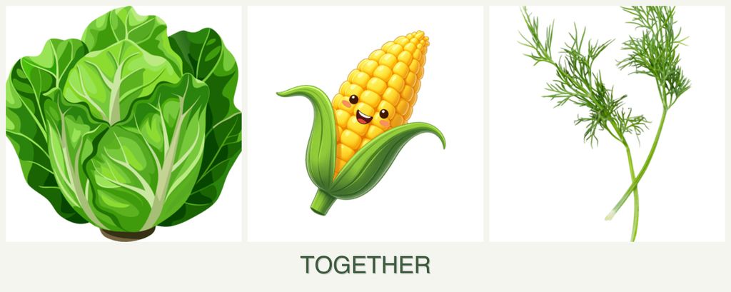 Can you plant lettuce, corn and dill together?