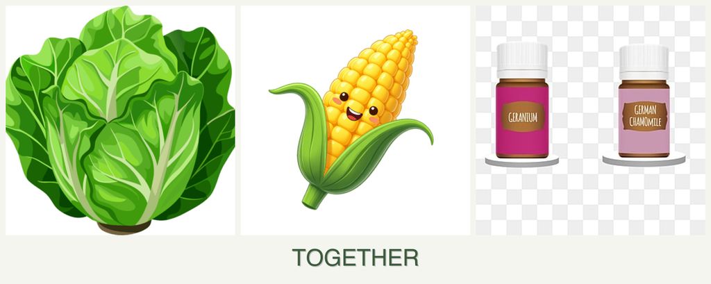 Can you plant lettuce, corn and geraniums together?
