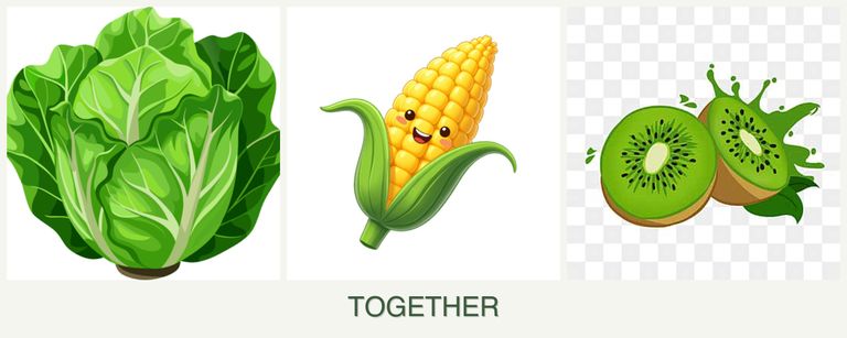 Can you plant lettuce, corn and kiwi together?