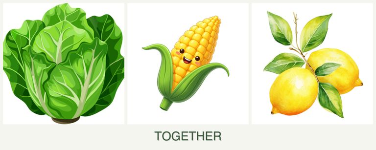 Can you plant lettuce, corn and lemons together?