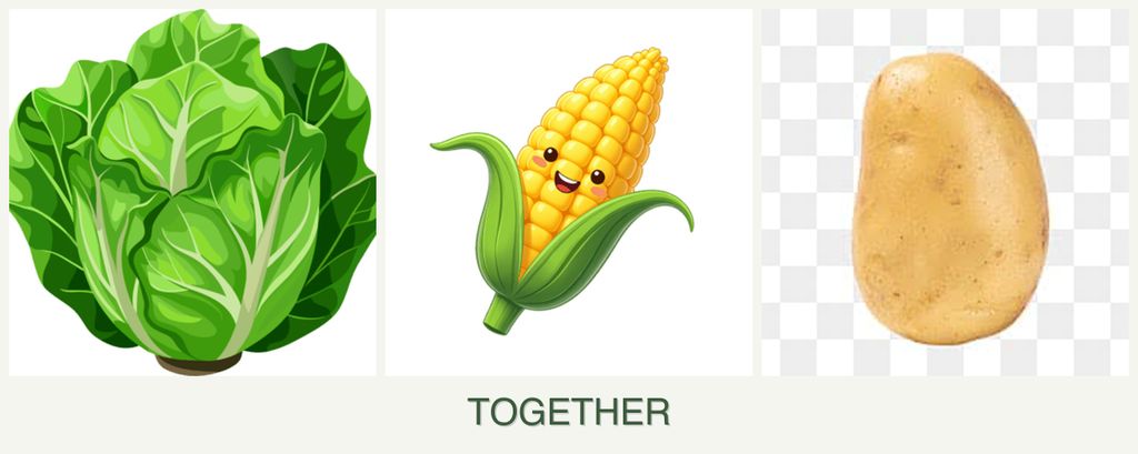 Can you plant lettuce, corn and potatoes together?