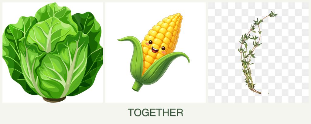 Can you plant lettuce, corn and thyme together?