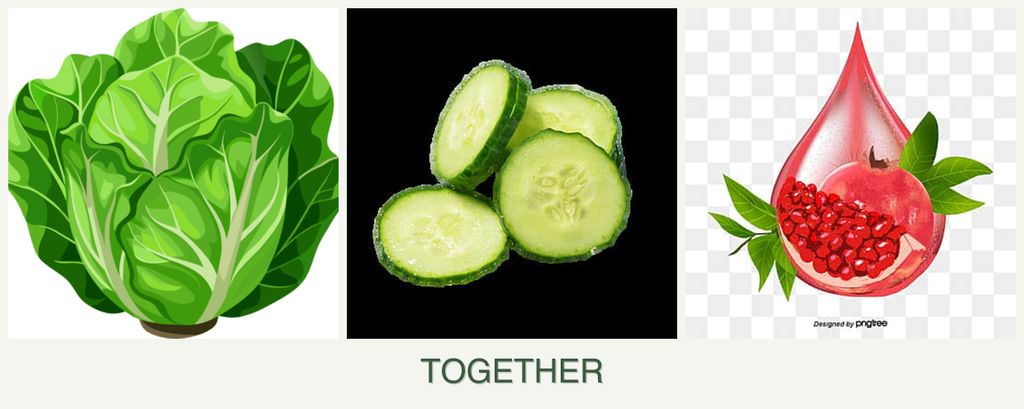 Can you plant lettuce, cucumbers and pomegranates together?