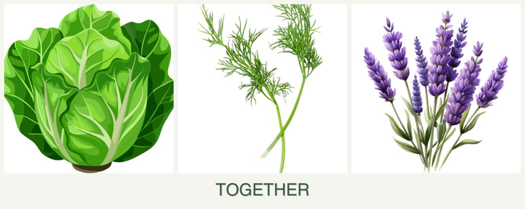 Can you plant lettuce, dill and lavender together?