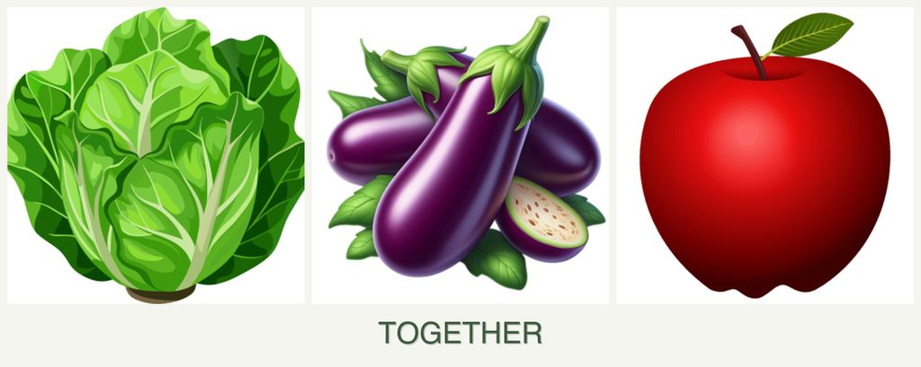 Can you plant lettuce, eggplant and apples together?