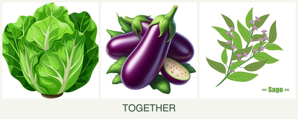 Can you plant lettuce, eggplant and sage together?