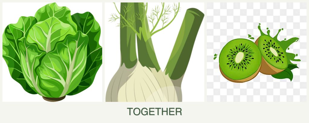 Can you plant lettuce, fennel and kiwi together?