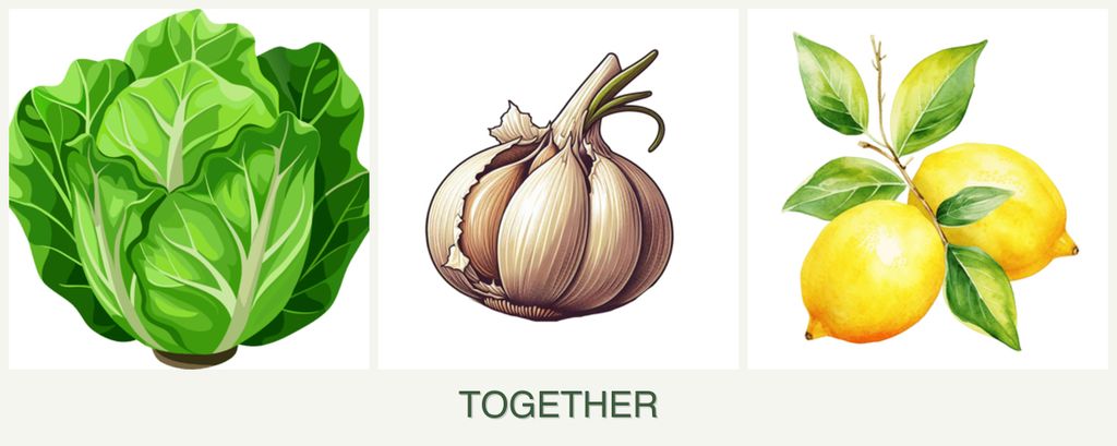 Can you plant lettuce, garlic and lemons together?