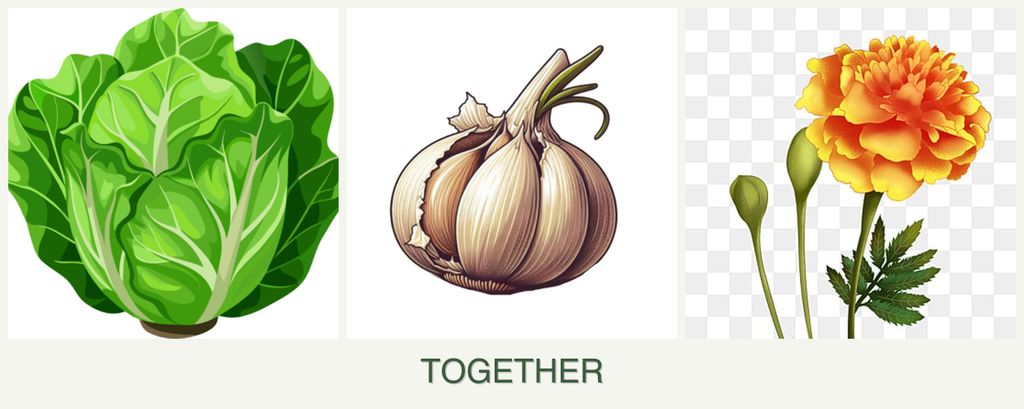 Can you plant lettuce, garlic and marigolds together?