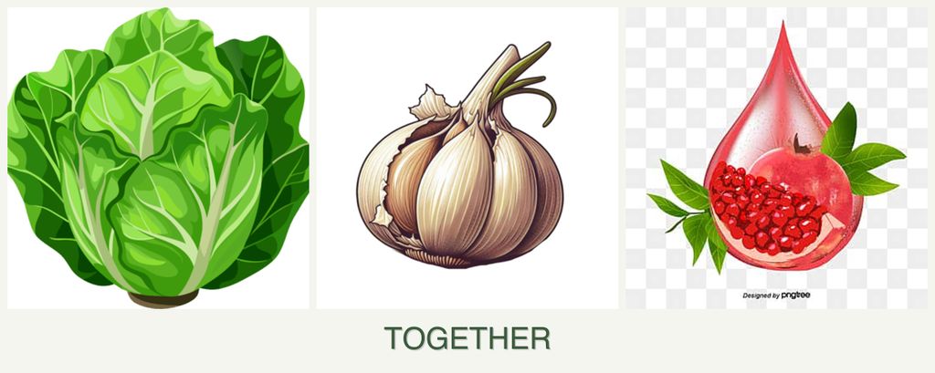 Can you plant lettuce, garlic and pomegranates together?