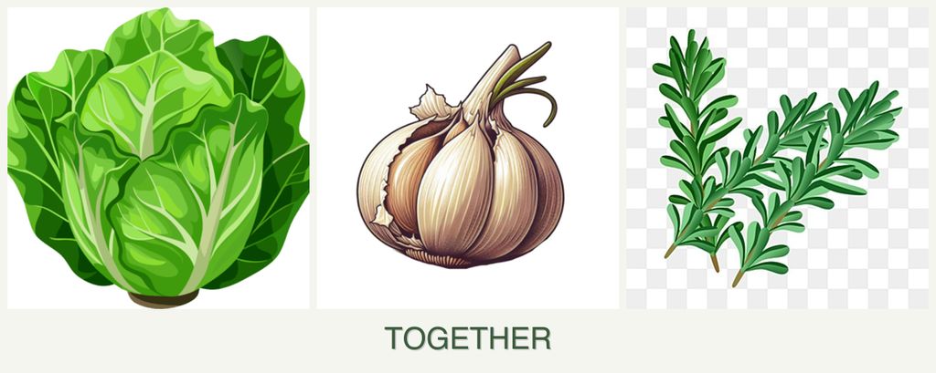 Can you plant lettuce, garlic and rosemary together?