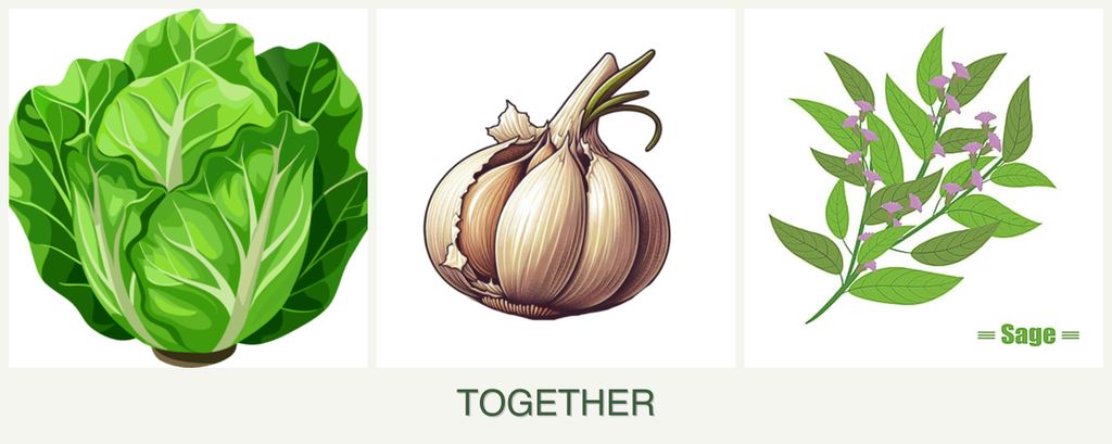 Can you plant lettuce, garlic and sage together?