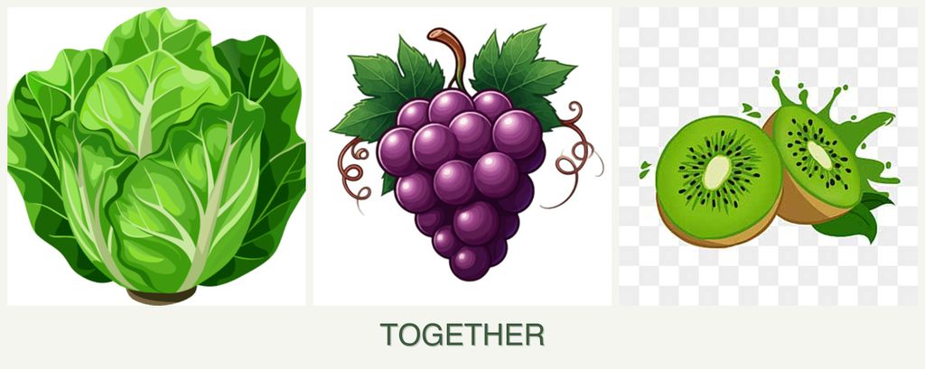 Can you plant lettuce, grapes and kiwi together?