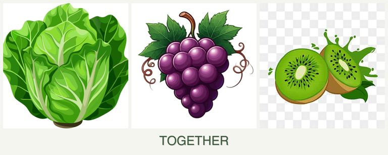 Can you plant lettuce, grapes and kiwi together?