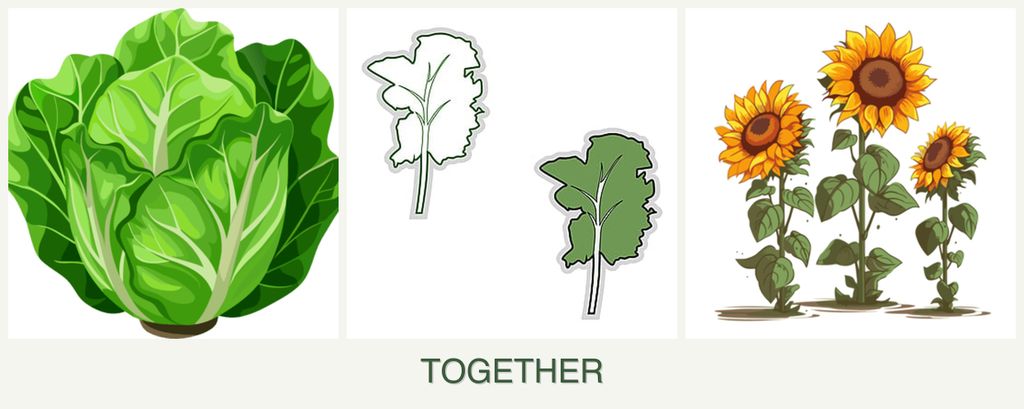 Can you plant lettuce, kale and sunflowers together?