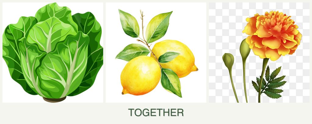 Can you plant lettuce, lemons and marigolds together?