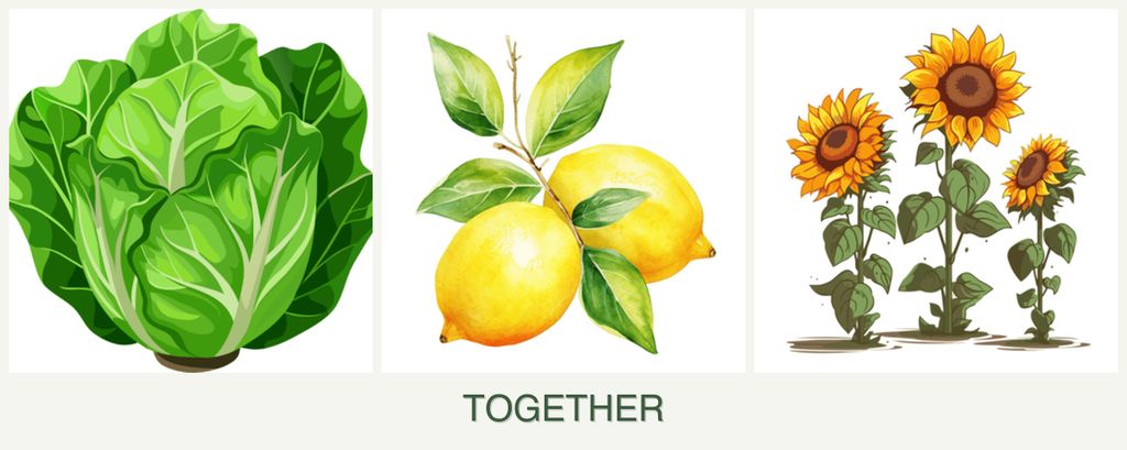 Can you plant lettuce, lemons and sunflowers together?