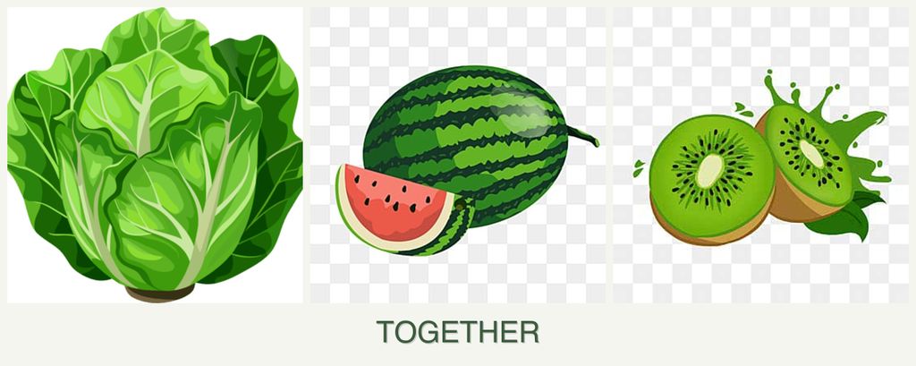 Can you plant lettuce, melons and kiwi together?