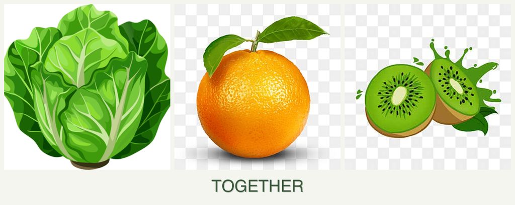 Can you plant lettuce, oranges and kiwi together?
