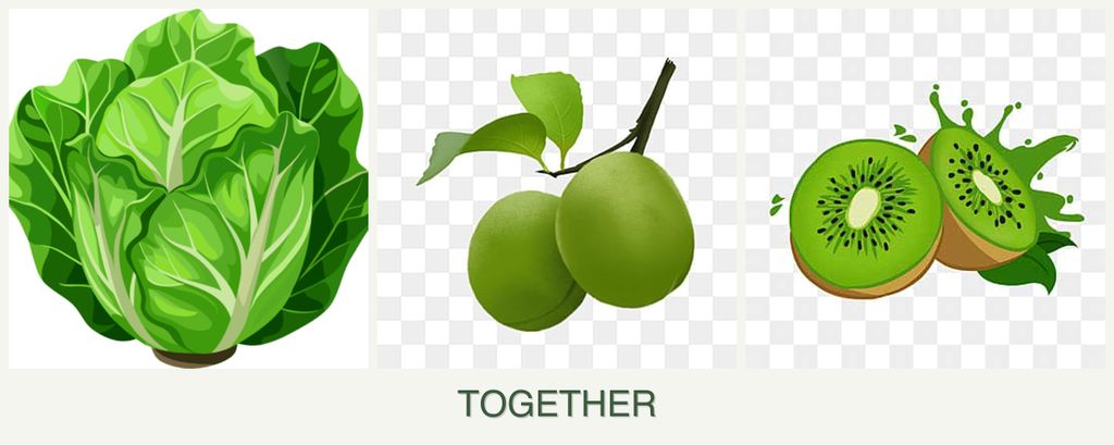 Can you plant lettuce, plums and kiwi together?