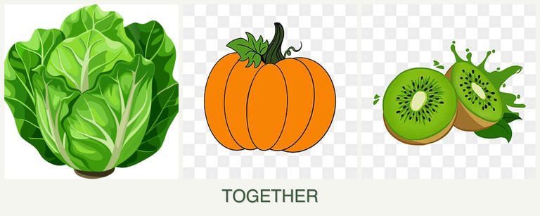 Can you plant lettuce, pumpkin and kiwi together?