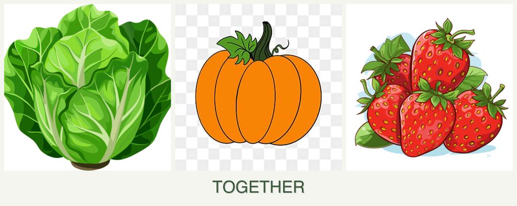 Can you plant lettuce, pumpkin and strawberries together?